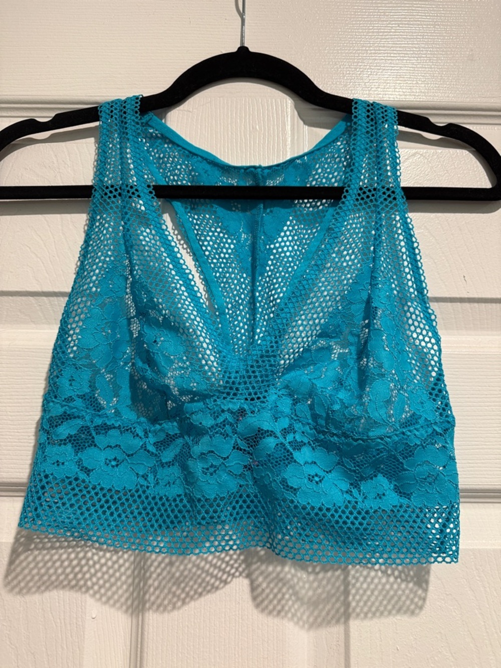 NWOT Adore Me Jamie Unlined Bra Turquoise Lace Bralette Medium